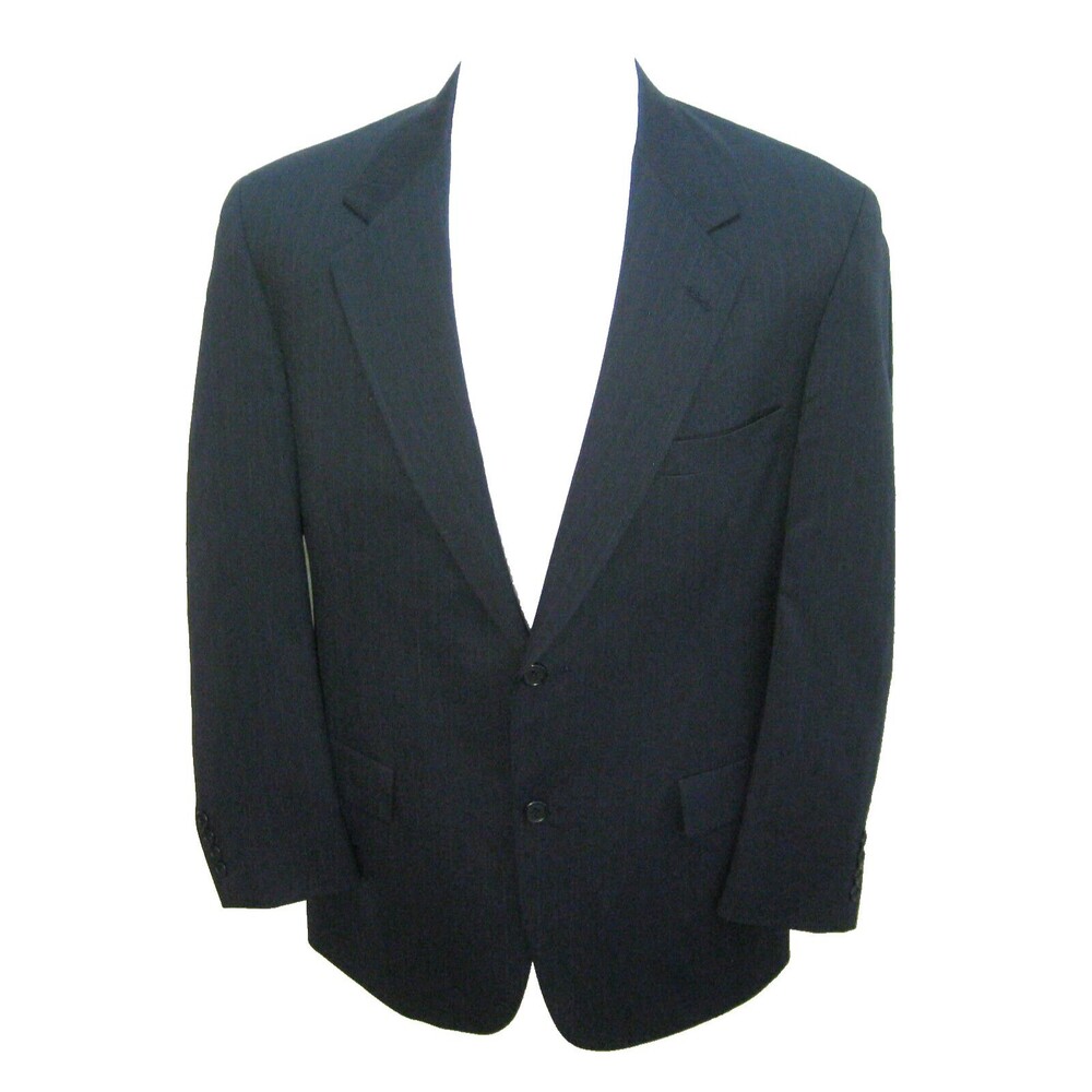 SOCIETY BRAND Men's (Size 44) Blue 2 Button Wool Sport Coat Blazer Suit Jacket